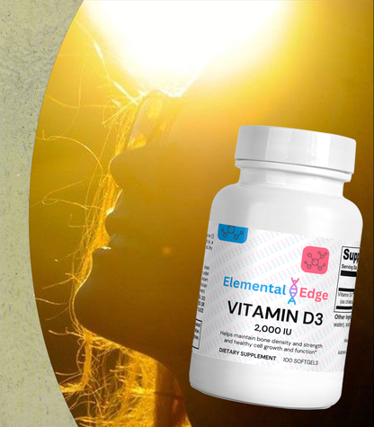 Elemental Edge Vitamin D3 2,000 IU – Sunshine in Every Softgel!